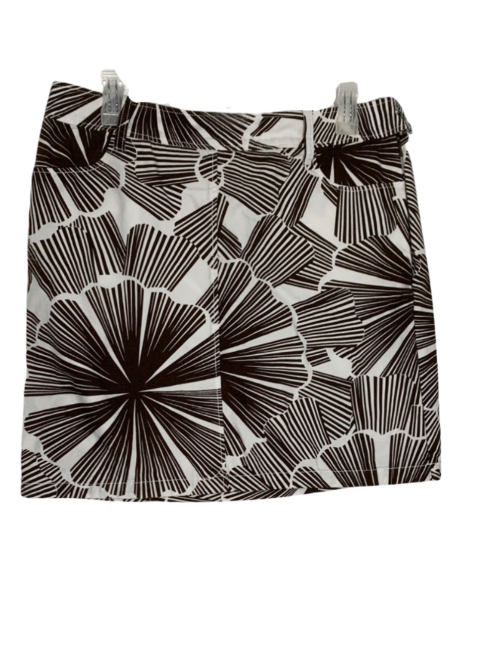 Coastal Nautica Brown and White Mini Skirt Women's 10 Vacation Contemporary